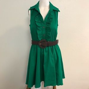 Collared Button Up Midi Dress